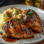 Honey Glazed Chicken with Mashed Potatoes is Delicious