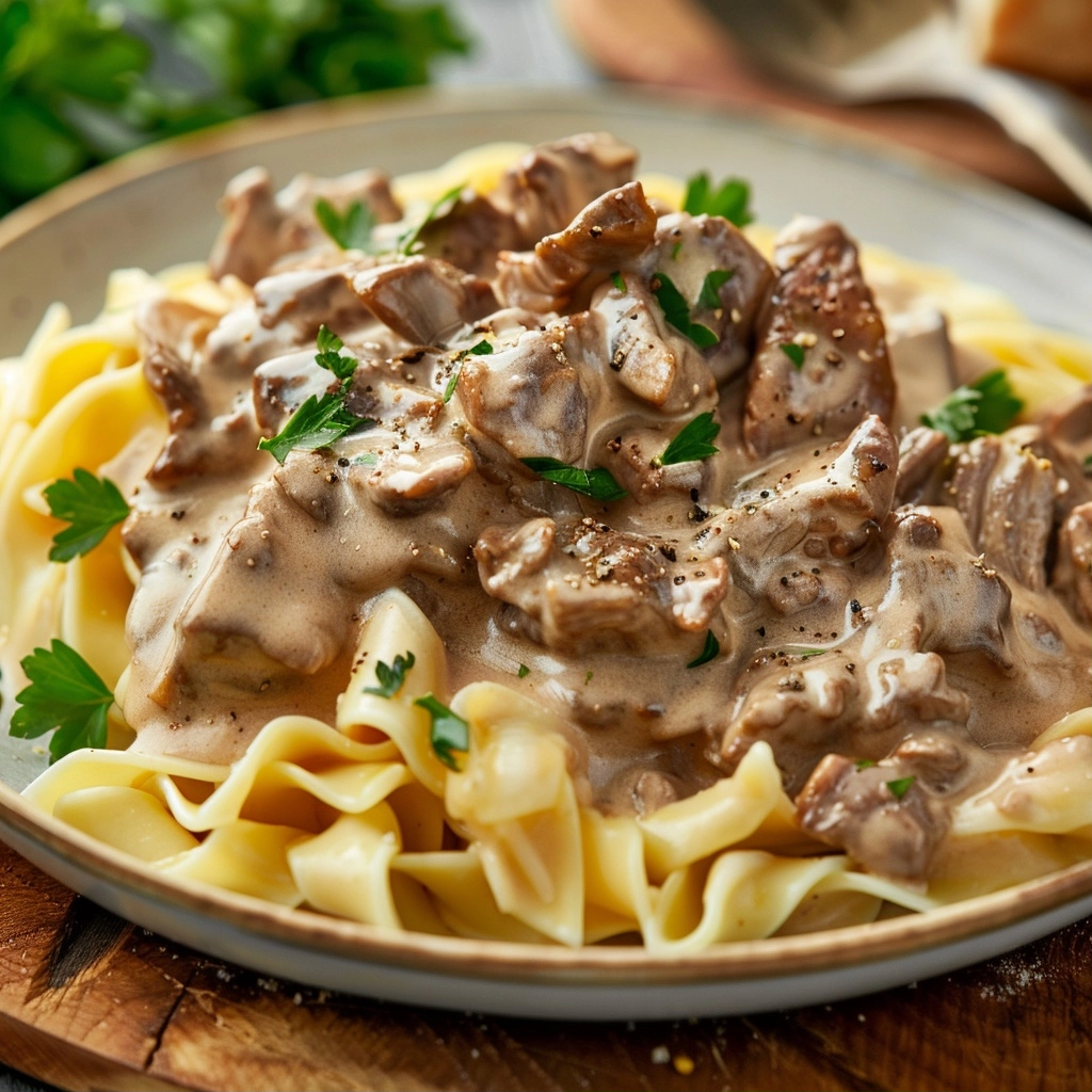 Beef Stroganoff with Buttered Noodles: A Comfort Classic