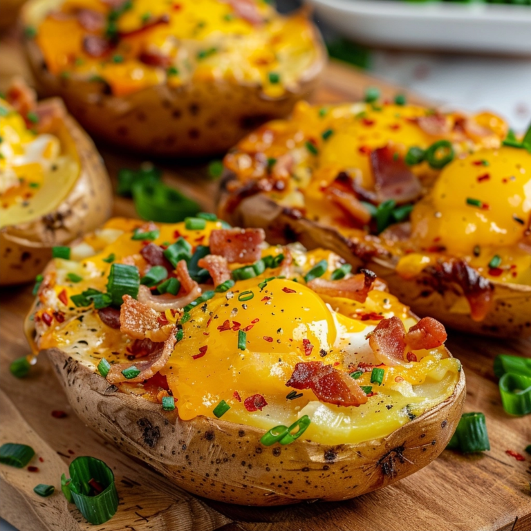 Twice Baked Loaded Breakfast Potatoes Recipe