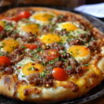 Sizzling Breakfast Pizza: A Morning Delight Loaded with Flavor!