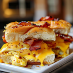 Savory Breakfast Sliders: Bacon, Egg & Cheese Delights!